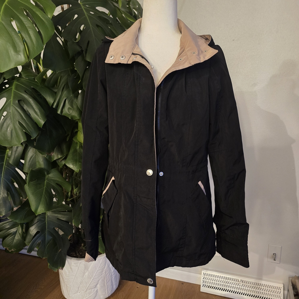 Nautica Black and Tan Jacket